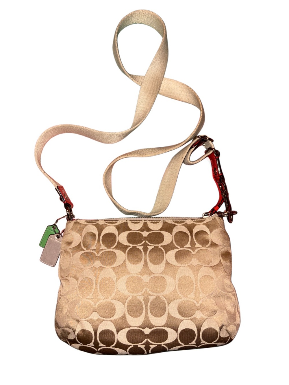 Coach Poppy Signature Floral Sequin Swingpack 47075 - Picture 2 of 9